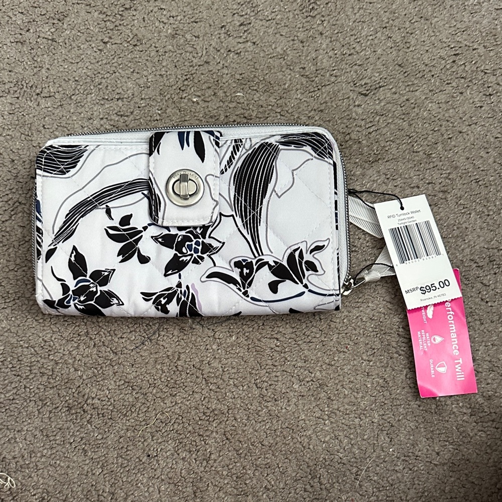 Vera Bradley Black and White Floral Wallet